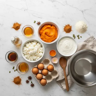 High Protein Cottage Cheese Pumpkin Bake - cooking process