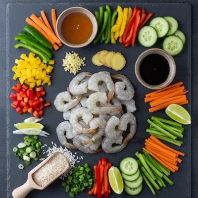 Honey Garlic Shrimp Bowls – Quick & Easy Recipe - cooking process
