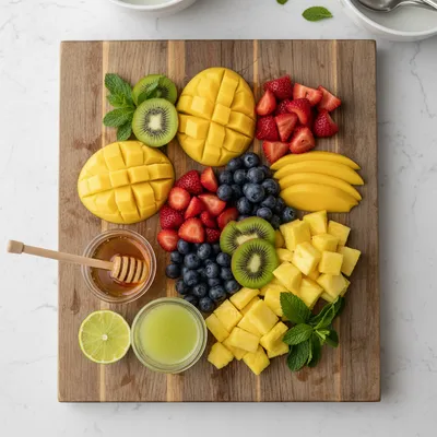 Honey Lime Fruit Salad - Easy Paleo Recipe - cooking process
