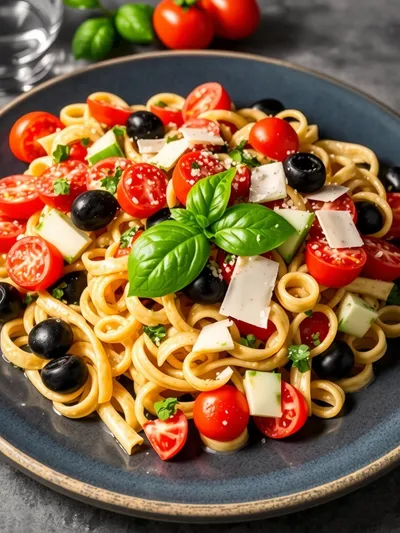 Italian Pasta Salad - Classic Easy Recipe - ready to serve