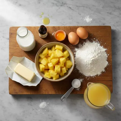 Juicy Pineapple Heaven Cake - cooking process