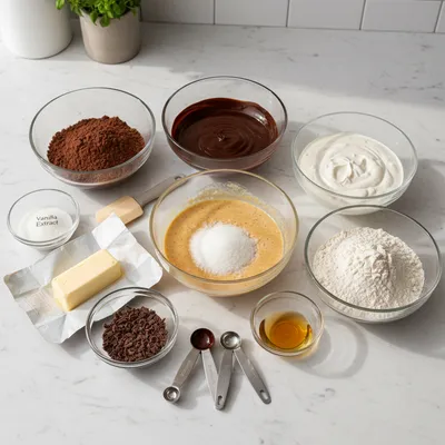 Layered Chocolate Mousse Brownies - cooking process