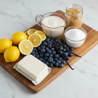 Lemon Blueberry Cheesecake Ice Cream - cooking process