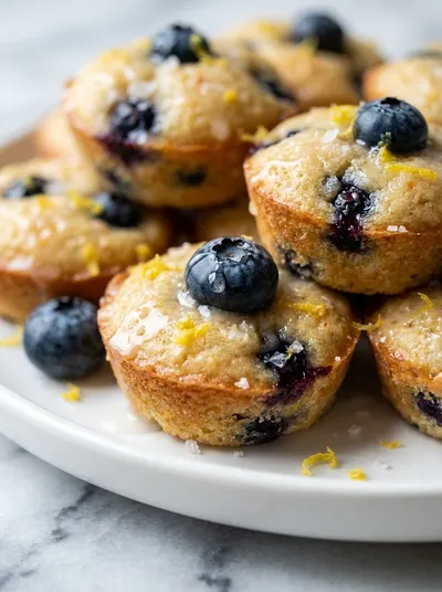 Lemon Blueberry Cottage Cheese Protein Bites