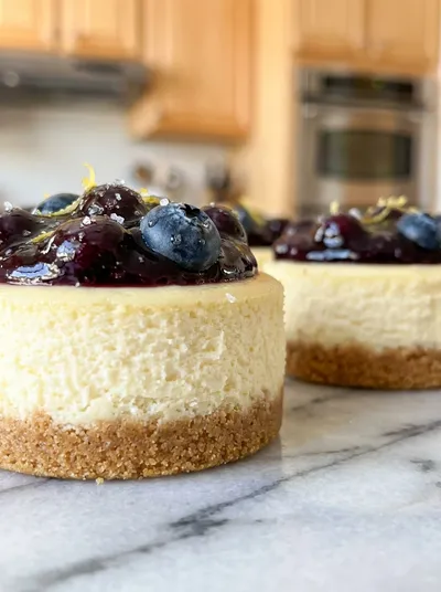 Lemon Blueberry Mini Cheesecake