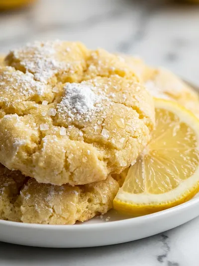 Lemon Crinkle Cookies – Soft, Tangy Treat