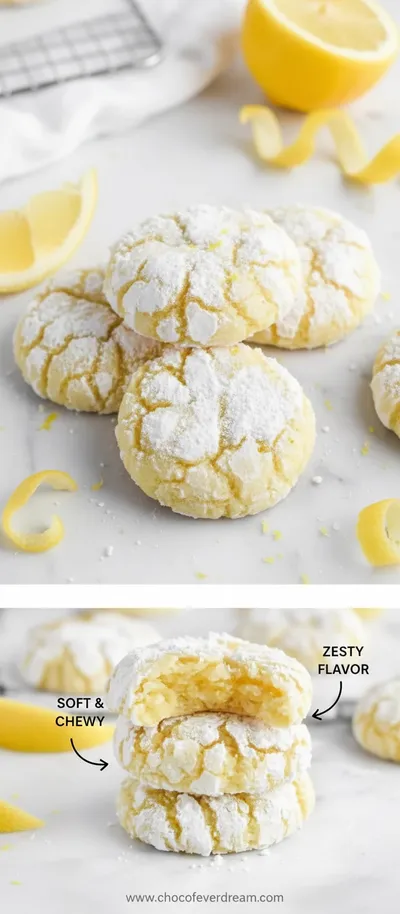 Lemon Crinkle Cookies – Soft Tangy Treats