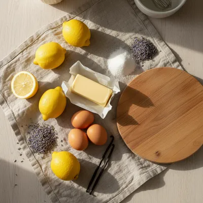 Lemon Lavender Tart - cooking process