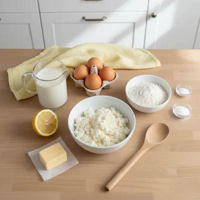 Moist Lemon Ricotta Pancakes - cooking process