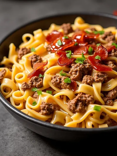 Loaded Turkey Bacon Cheeseburger Pasta