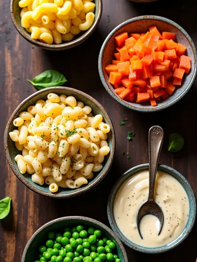 Classic Macaroni Hawaiian Salad - Easy Homemade Recipe - ingredients preparation