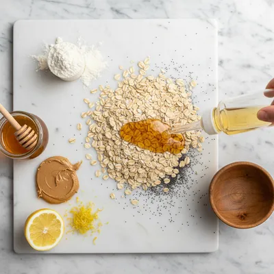No-Bake Lemon Poppyseed Protein Balls - cooking process