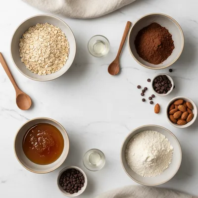 No-Bake Protein Brownie Bites - cooking process