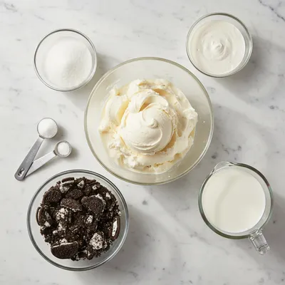 Oreo Cookie Ice Cream – Quick & Creamy - cooking process