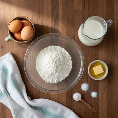 Fluffy Pancakes From Scratch - cooking process