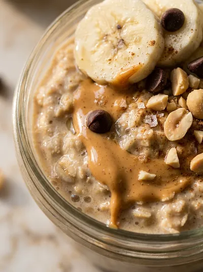 Peanut Butter Overnight Oats – High-Protein Breakfast
