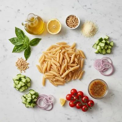 Pesto Pasta Salad – Fresh Easy Pasta Recipe - cooking process