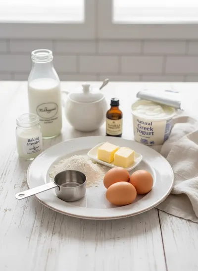 Pfannkuchen With Natural Yogurt Recipe - ingredients preparation