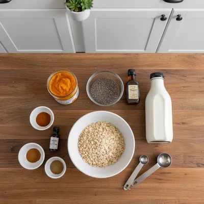 Pumpkin Pie Overnight Oats With Chia - cooking process