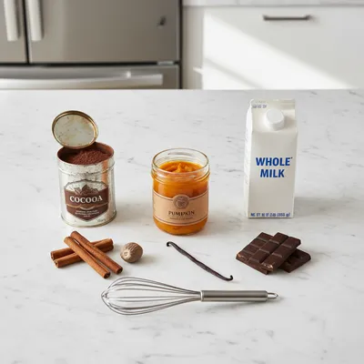 Pumpkin Spiced Hot Chocolate Recipe - cooking process