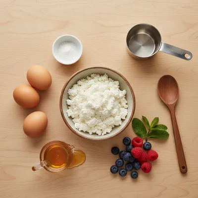 Quark Pancakes Without Flour - ready to serve