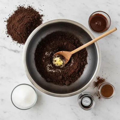 Queens Chocolate Biscuit Cake - cooking process