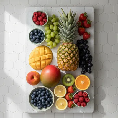 Rainbow Fruit Platter – Easy Snack - cooking process