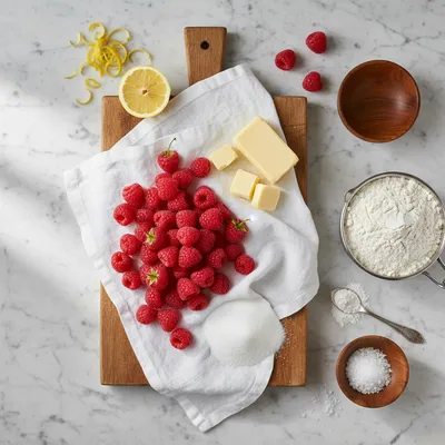 Raspberry Lemon Cookies - cooking process
