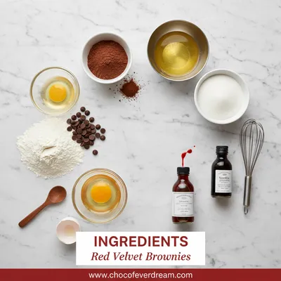 Red Velvet Brownies – Fudgy Best Recipe - ingredients preparation