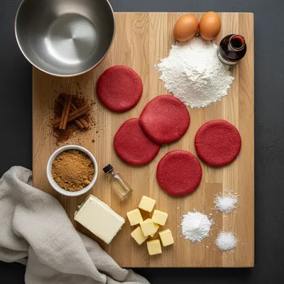 Red Velvet Cinnamon Rolls with Cream Cheese Frosting - cooking process