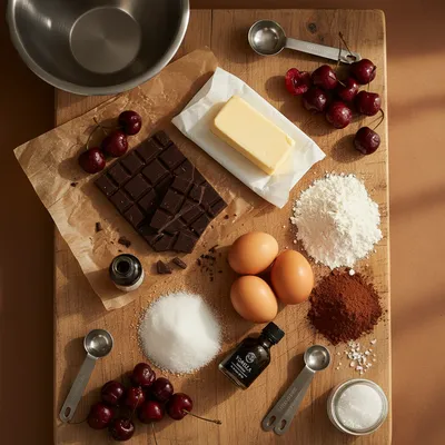 Roasted Cherry Brownies - cooking process