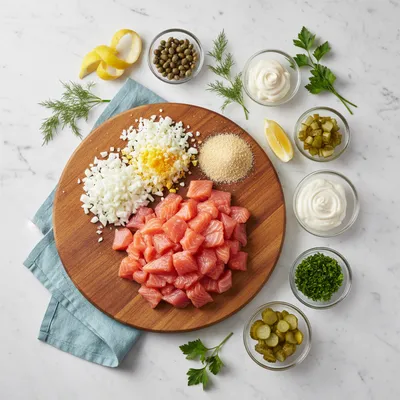 Salmon Patties With Homemade Tartar Sauce - cooking process
