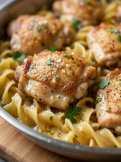 Savory One-Pan Chicken With Buttered Noodles