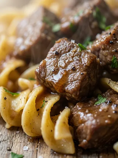 Slow Cooker Beef and Noodles