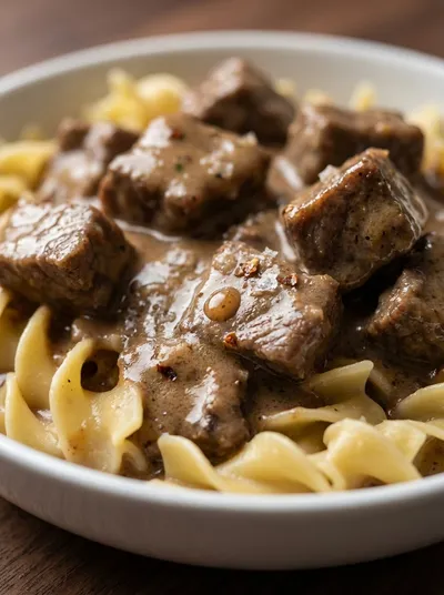 Slow Cooker Beef Stroganoff