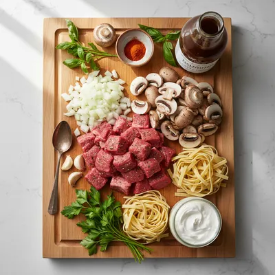 Slow Cooker Beef Stroganoff - cooking process