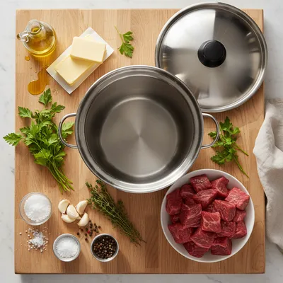 Slow Cooker Garlic Butter Beef Bites - cooking process