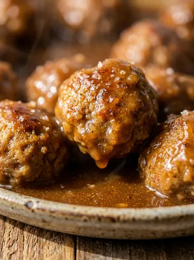 Slow Cooker Salisbury Steak Meatballs