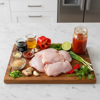 Slow Cooker Sweet Chili Chicken - cooking process