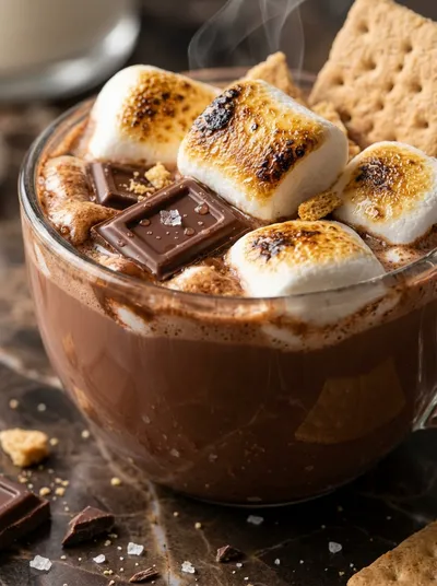 Smores Hot Chocolate – Warm Dessert Drink