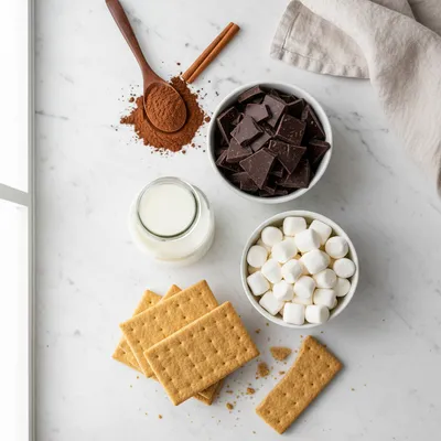 Smores Hot Chocolate – Warm Dessert Drink - cooking process