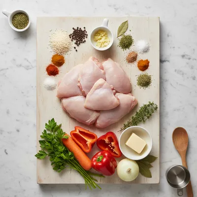 Smothered Chicken and Rice Recipe - cooking process