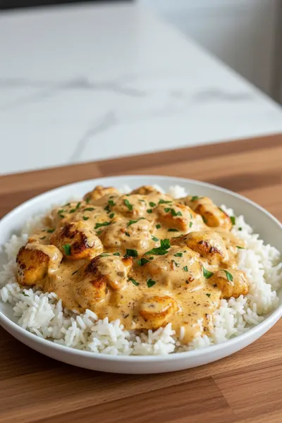 Smothered Chicken and Rice Recipe