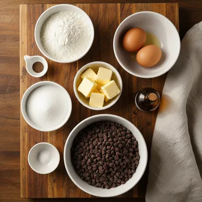 Soft Batch Chocolate Chip Cookies - ingredients preparation