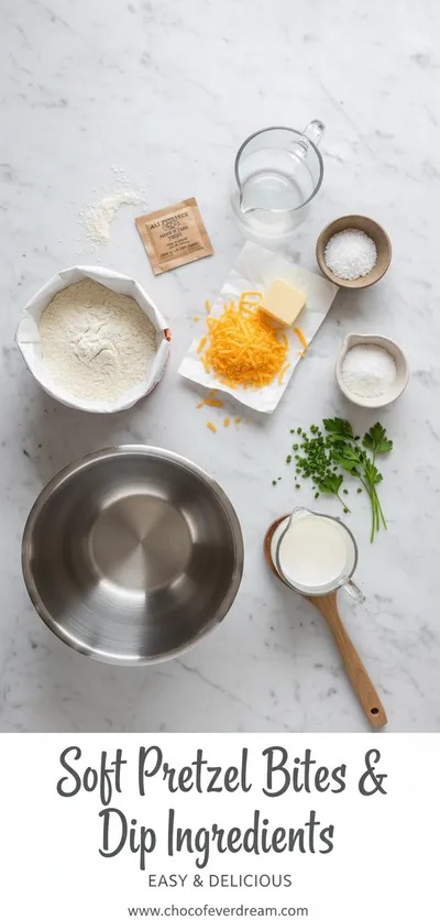 Soft Pretzel Bites With Cheese Dip - cooking process