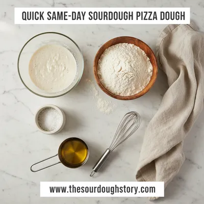 Quick & Easy Same-Day Sourdough Pizza Dough - cooking process