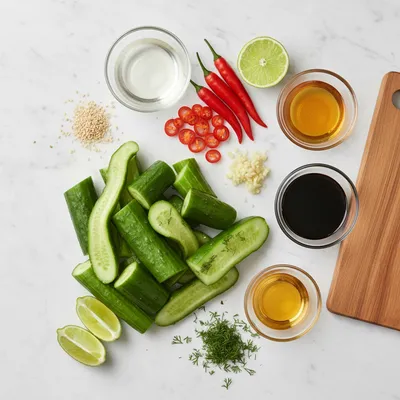 Spicy Cucumber Salad – Fresh & Zesty - cooking process