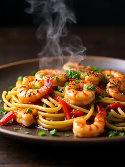 Spicy Garlic Shrimp Pasta