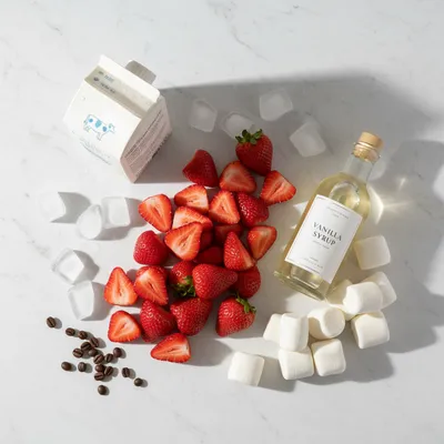 Starbucks Strawberry Marshmallow Drink - cooking process