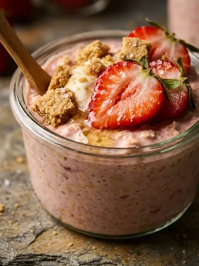 Strawberry Cheesecake Overnight Oats
